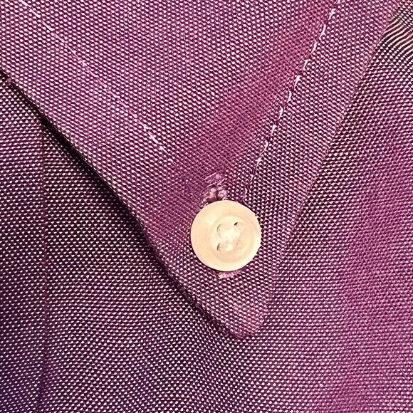 Men's Eagle Shirt 16.5-34/35 Purple 100% Cotton Button Down Dress - Picture 6 of 7